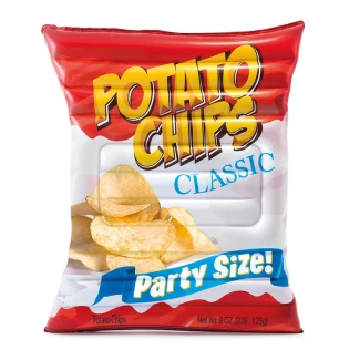 Надувний матрас (плот) INTEX 58776 (6шт) "Чіпси" ("Чипсы") рем. комп., 178*140 см, в кор.