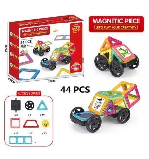 Магнітний конструктор 2266-31 (72шт) 44 деталей наліпки у коробці