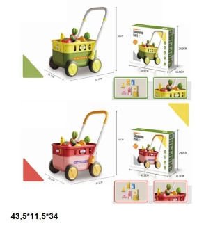 Візок з продуктами L666-108/108A (12шт) 2 види у коробці 43,5*11,5*34 см