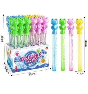 Мильні бульбашки 100 мл 266-171 (144шт) жабеня 4 види 24 шт у коробці 37*16,5*26 см