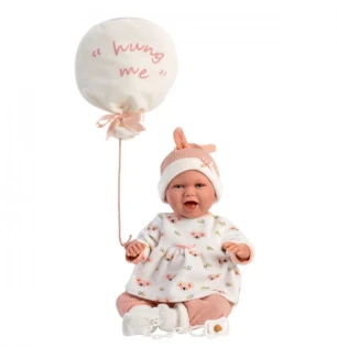 Лялька Mimi sonrisas con globo 42 см 74096 Llorens у коробці 50 × 26 × 16 см