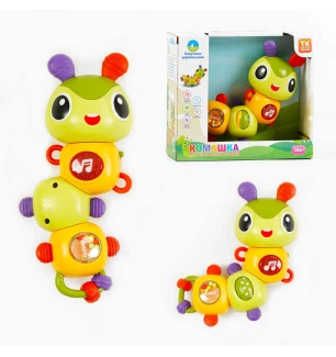 Брязкальце музичне "Комашка" ТК 93622 (48шт) "TK Group" укр мовою пісні підсвічування тріскачка прор