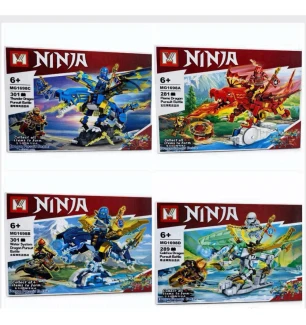 Конструктор Ninjago MG1698 (96шт/2) 4 види 281-301+ деталей у коробці 24*16*4 см