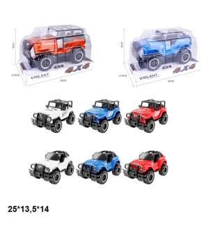 Джип інерційний BY2036-1/2037-1 (72шт/2) 6 видів під слюдою 25*13,5*14 см