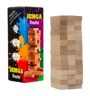 Гра "Jenga Fiesta" 30964 (укр) (12шт) у коробці 19 × 6,7 × 6,7 см