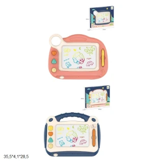 Дошка для малювання 3656/3657 (60шт/2) кольорова з печатками 4 види у коробці 35,5*4,1*28,5 см