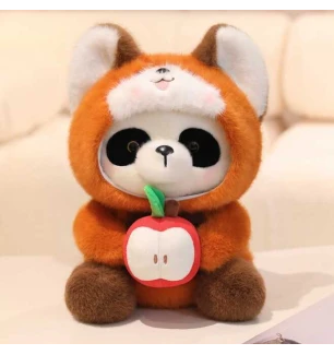 М'яка іграшка M 18550 (100шт) "Панда" висота 34 см сидяче положення знімний капюшон пластикові оченя