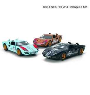 Модель машини KINSMART KT5427FW (96шт/4) FORD GT40 MKII HERITAGE (1966) металева інерційна 3 види 