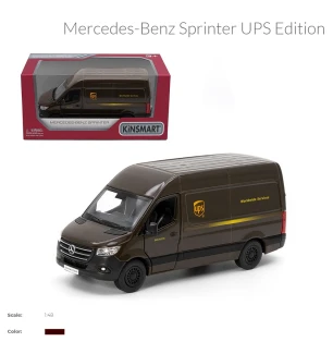 Модель бус KINSMART KT5430W (96шт/4) MERCEDES-BENZ Sprinter UPS у коробці 16*8*7,5 см