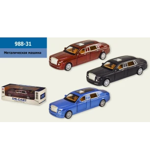 Машина металева лімузин 988-31 (60шт/2) Rolls-Royce світ звук 3 види 18*5,5*4,5 см у кор. 21,5*8*7