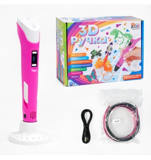 3D pen ручка 75426 (12шт/2) "4FUN Game Club" USB кабель живлення у коробці