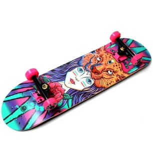 Скейт дерев'яний "FISH SKATEBOARD GIRL" SD03 (6шт) колеса PU, у пак.