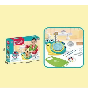 Набір для гончарства XJ 558 (24шт) електричне коло для гончарства від мережі глина інструменти фарби