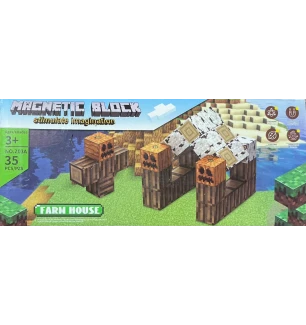 Конструктор магнітний Майнкрафт MY WORLD MINECRAFT Z03A (120шт) 35 елементів у коробці