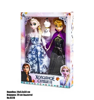 Лялька "F" Frozen 28 см "Крижане серце" 29 см 022B (96шт/2) у коробці 33*24*5,5 см