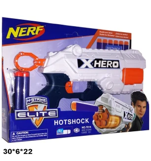 Бластер Nerf 7014 (84шт/2) стріляє поролоновими снарядами у коробці 30*6*22 см