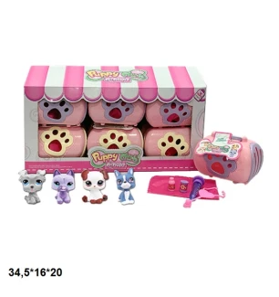 Герої собачки CL2111 1-4 (240шт/2) Pet Club з аксесуарами 4 види 12 шт у коробці 34,5*16*20 см