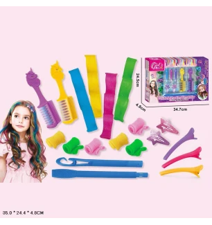 Набір крейда для волосся 8839 (72шт/2) гребінець з аксесуарами у коробці 35*4,8*24,4 см