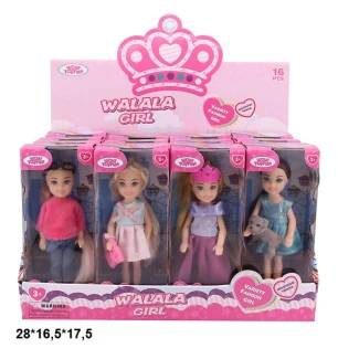 Лялька типу "Барбі" 15 см 603-B (384шт/2) з аксесуарами 4 види 16 шт у коробці 28*16,5*17,5 см