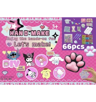 Набір для творчості C 72625 (60шт) лапка силіконові форми фарби інструменти ємності для замішування 