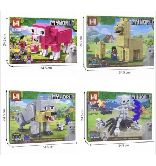 Конструктор Майнкрафт MY WORLD MINECRAFT MG2165 (120шт/2) 271-312 елементів у коробці 34,5*6,5*24 см