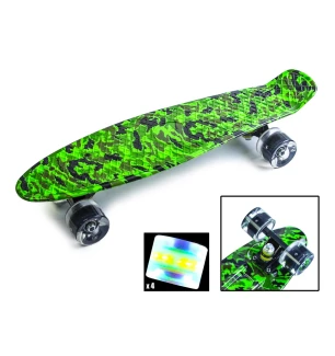 Пенніборд (Пенниборд) PENNY BOARD "MILITARY" "Комуфляж" (8шт) PU колеса світяться, в пак.