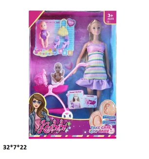 Лялька типу "Барбі" Kaibibi 29 см WG269 (48шт/2) вагітна з дитиною коляскою та аксесуарами у коробці