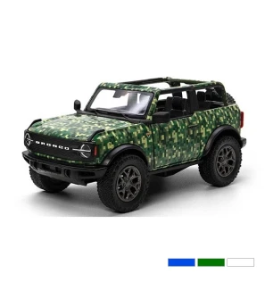 Модель машини KINSMART KT5445WA (96шт/4) FORD BRONCO CAMO-EDITION (Open Top) (2022) інерційна 3 види