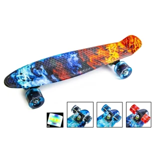 Пенніборд PENNY BOARD FIRE AND ICE PR43 (8шт) PU колеса світяться у пакеті