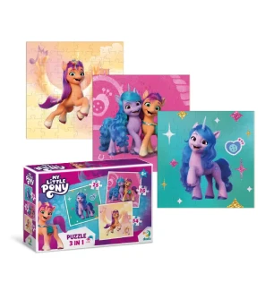 Пазли дитячі 200385 (16шт) Dodo «My Little Pony» Іззі та Санні 3 в 1 у коробці 18 × 6,5 × 27,5 см