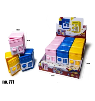 Скарбничка-сейф 777 (240шт/2) 3 види 12 шт у боксі