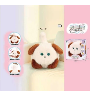 Інтерактивна тваринка 933-332 E (12шт) "Собачка" звуки кліпає очима рухає хвостом сенсорний датчик у