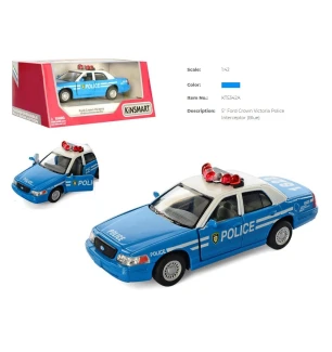 Модель машини KINSMART KT5342AW (96шт/4) "FORD CROWN VICTORIA POLICE BLUE", метал., інерц., відкр. д