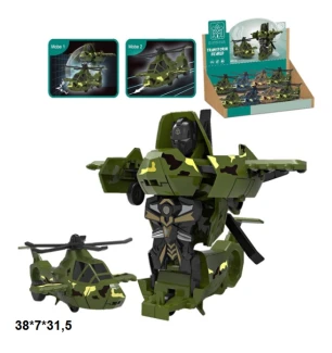 Вертоліт-трансформер Transformer 333-10 (288шт/2) інерційний 8 шт у коробці 38*7*31,5 см
