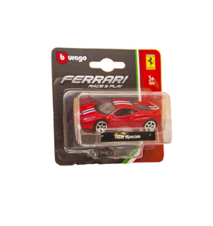 Автомодель металева 1:64 Ferrari Roma 18-56000 (48шт) BBURAGO мікс видів на планшетці