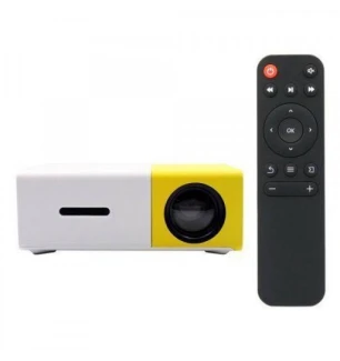 Портативный міні проектор LED Projector YG-300 White/Yellow (20шт) у коробці