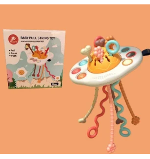 Брязкальце дитяче LL 003 (54шт) “Яєчко” поп-іт пальчикова гра гумові шнурочки у коробці  