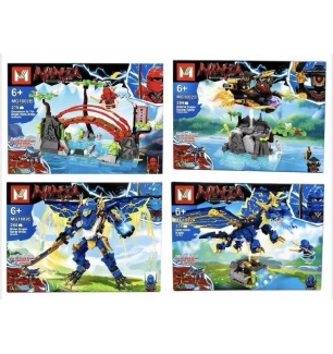 Конструктор Ninjago MG1802 (96шт/2) 4 види 260-339+ деталей у коробці 34*24*6 см