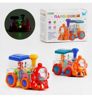 Поїзд батарейковий ТК 52136 (48шт) "WToys" 2 кольори укр мовою звук підсвічування шестерні колесо ві
