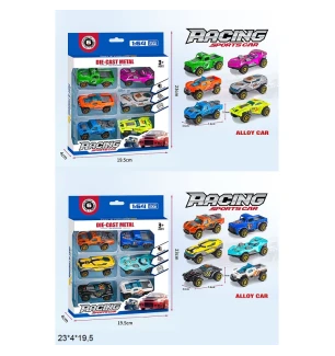 Набір модельок 6 шт 2403-7/8 (144шт/2) спорткар металева 2 види у коробці 23*4*19,5 см