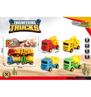 Будівельна техніка інерційна набір 328-A13 (144шт/2) 4 шт у пакеті 25*5*22 см