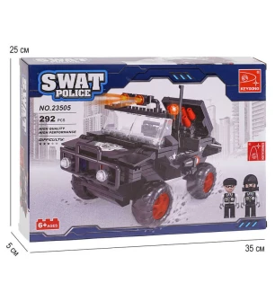 Конструктор AUSINI 23505 (24шт/2) "Бойовий джип" 292 деталі у коробці
