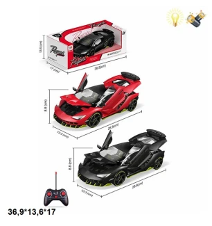 Машина легкова акумуляторна на р/к 6688-111A (24шт/2) світитсья відкриваються двері 2 види у коробці