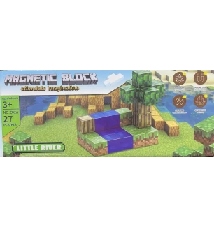 Конструктор магнітний Майнкрафт MY WORLD MINECRAFT Z02A (120шт) 27 елементів у коробці