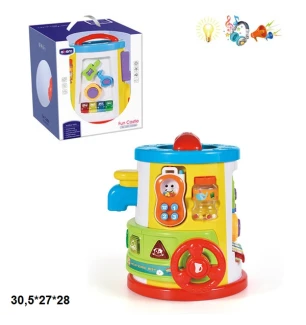 Ігровий центр QX-91182E (8шт) багатофункціональний батарейковий музичний світиться у коробці 30,5*27