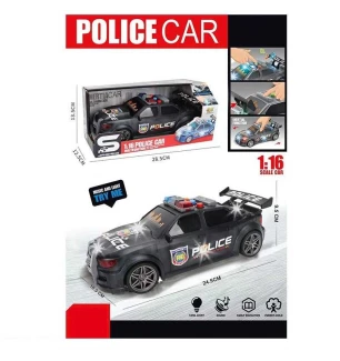 Машина JS 124 I (48шт) "Поліція" масштаб 1:16 інерція підсвічування звук рухомі елементи у коробці  