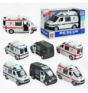 Машина інерційна WY 590 А/ WY 590 В/ 590 С (36шт) 3 види світло звук  у коробці