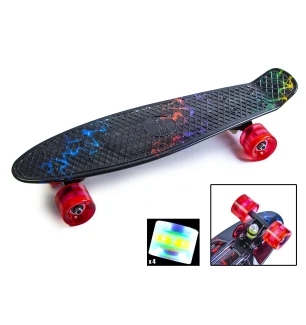 Пенніборд (Пенниборд) PENNY BOARD "Блискавка" PR29 (8шт) PU колеса світяться, в пак. 57*15 см