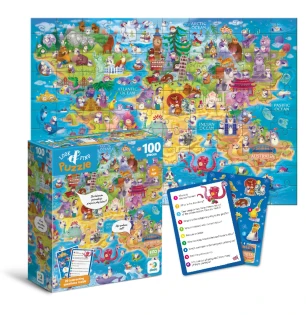 Пазли шукай та знаходь 300670 (12шт) Dodo "Look & Find Світ пінгвінів" 100 елементів у коробці 22×6×