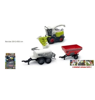 Комбайн інерційний 550-10 C (24шт/2) звук підсвічування інерція причепи у коробці  